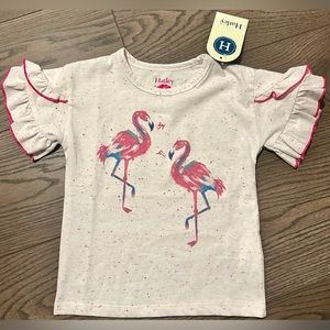 Brand New Girls Hatley Flamingo Flutter Tee - Size 4